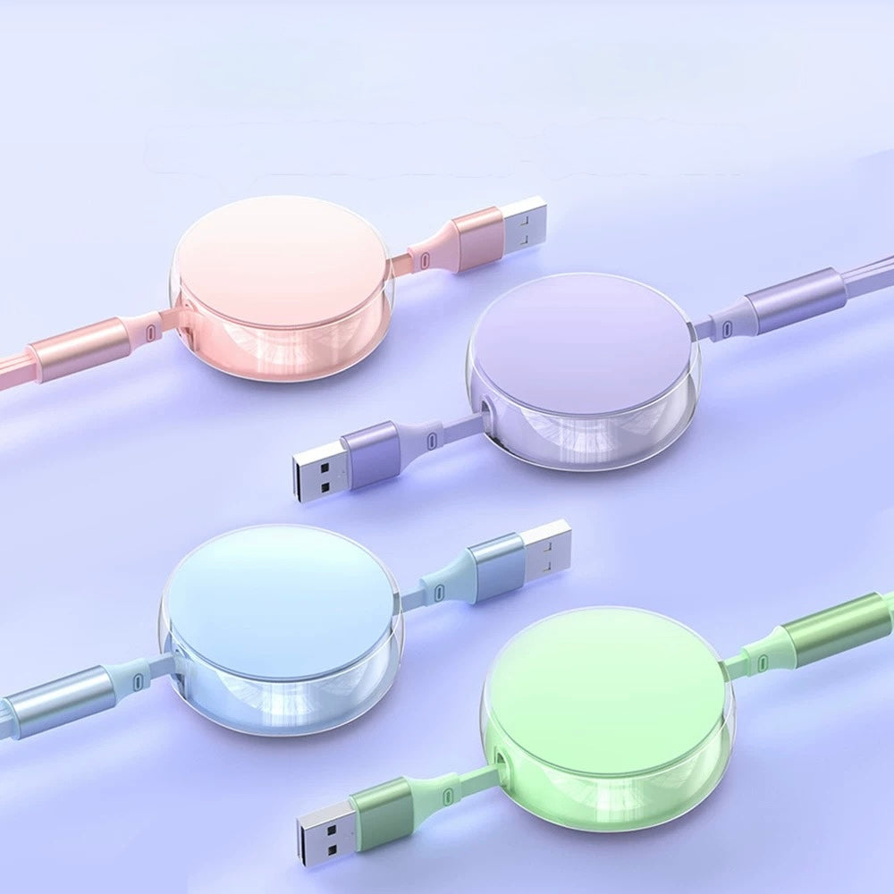BIOCURIO 3-in-1 Retractable Metal Charging Cable